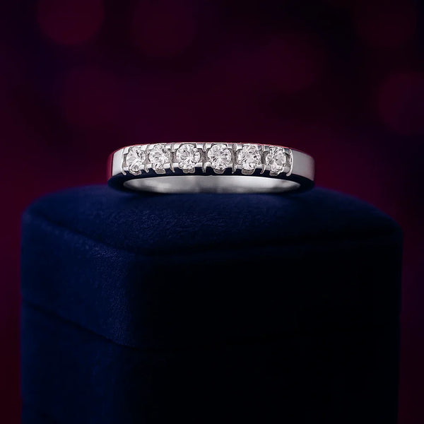 Shinny semi-eternity diamond ring 0.50 (ctw) in 14k white gold