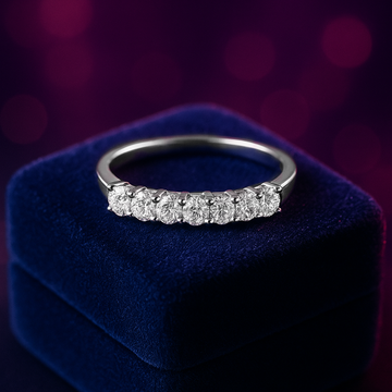 Alliance semi-éternité 0,56 (CTW) en or blanc 14 carats