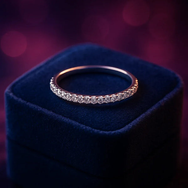 Timeless semi-eternity diamond ring 0.32 (ctw) in 14k white gold