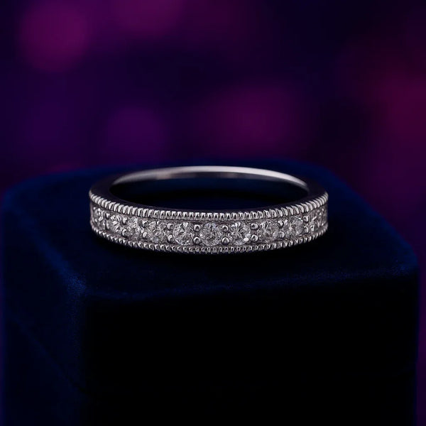 Milgrain anniversary diamond ring 0.30 (ctw) in 14k white gold