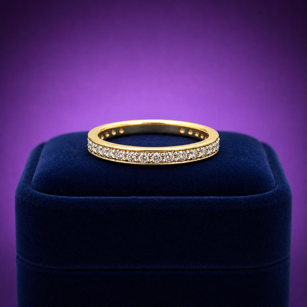 0.62 Carat (ctw) Eternity Anniversary Wedding Band in 14k Yellow Gold