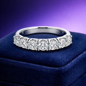 Elegant semi-eternity ring 1.95 (ctw) in 14k white gold