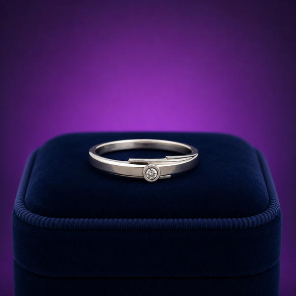 0.02 carat round diamond accent promise ring in 10k white gold
