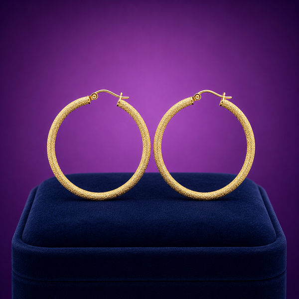 10K Yellow gold hoop earrings