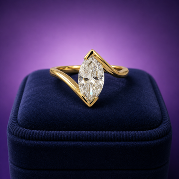 Marquise Lab-grown diamond solitaire engagement ring 2.00 (ctw) 14k gold