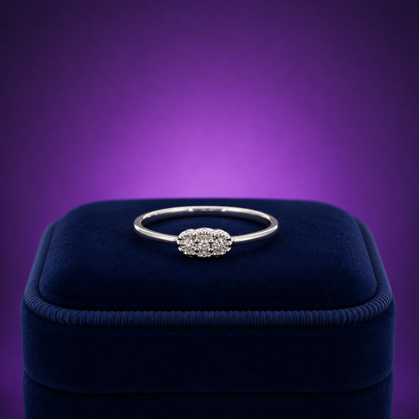 0.04 carat diamonds vintage promise ring in 10k gold