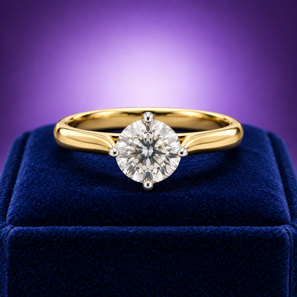 Lab-grown solitaire engagement ring 1.03 (ctw) 14k gold