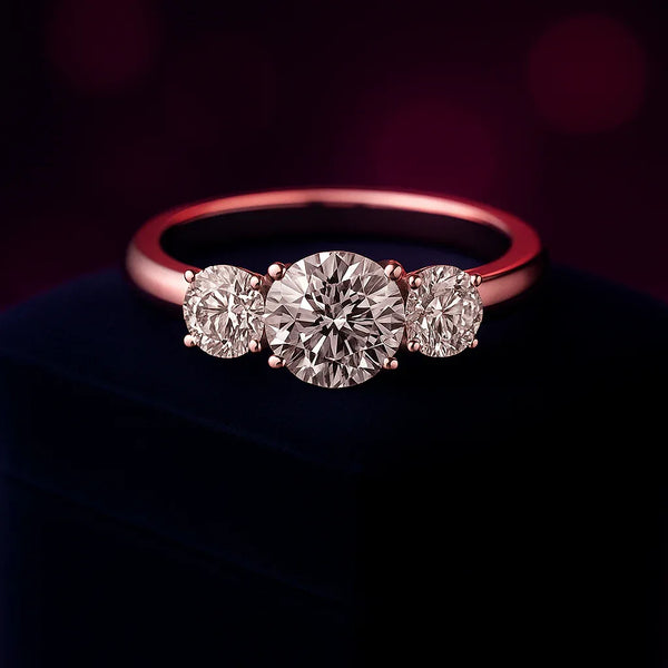 Classic trinity lab grown diamond ring 1.24 (ctw) 14k white gold