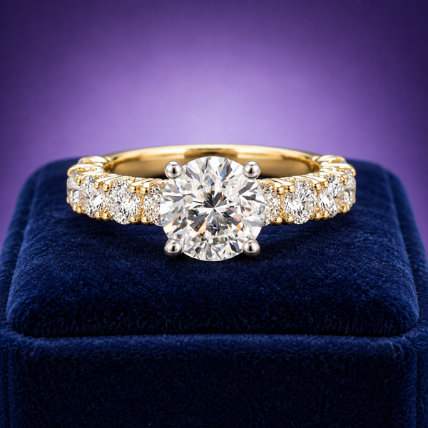 Lab-grown diamond solitaire eternity ring 4.50 (ctw) in 14k gold