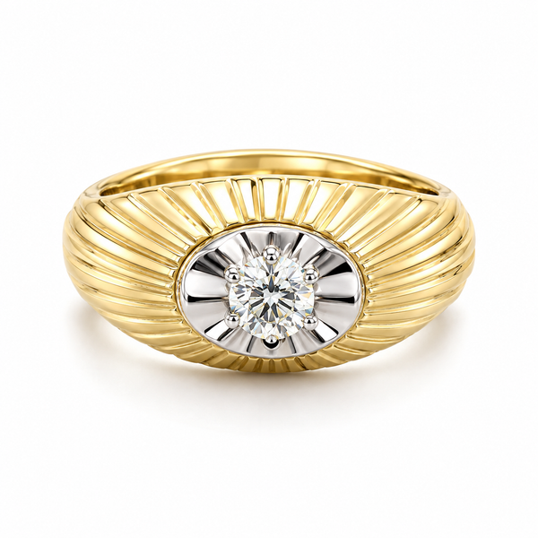 Diamond accent men’s ring 0.30 (ctw) in 10k yellow gold