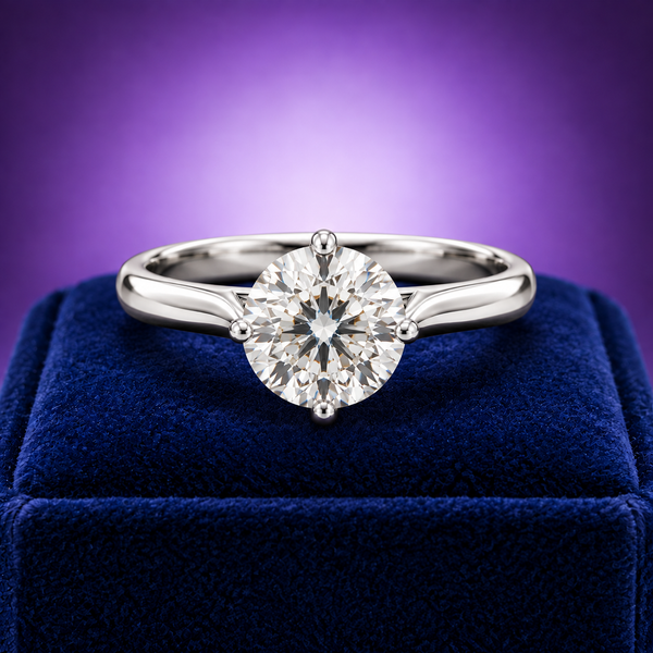 Lab-grown solitaire engagement ring 1.50 (ctw) 14k gold