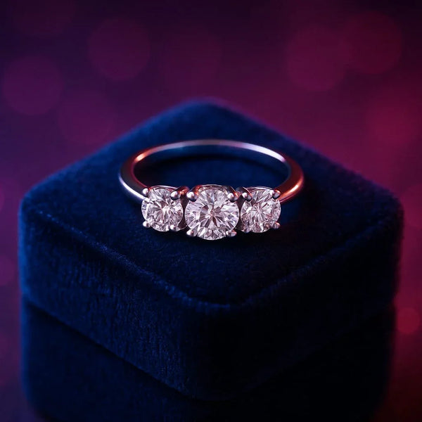 Timeless lab-grown diamond trinity ring 0.70 (ctw) 14k gold