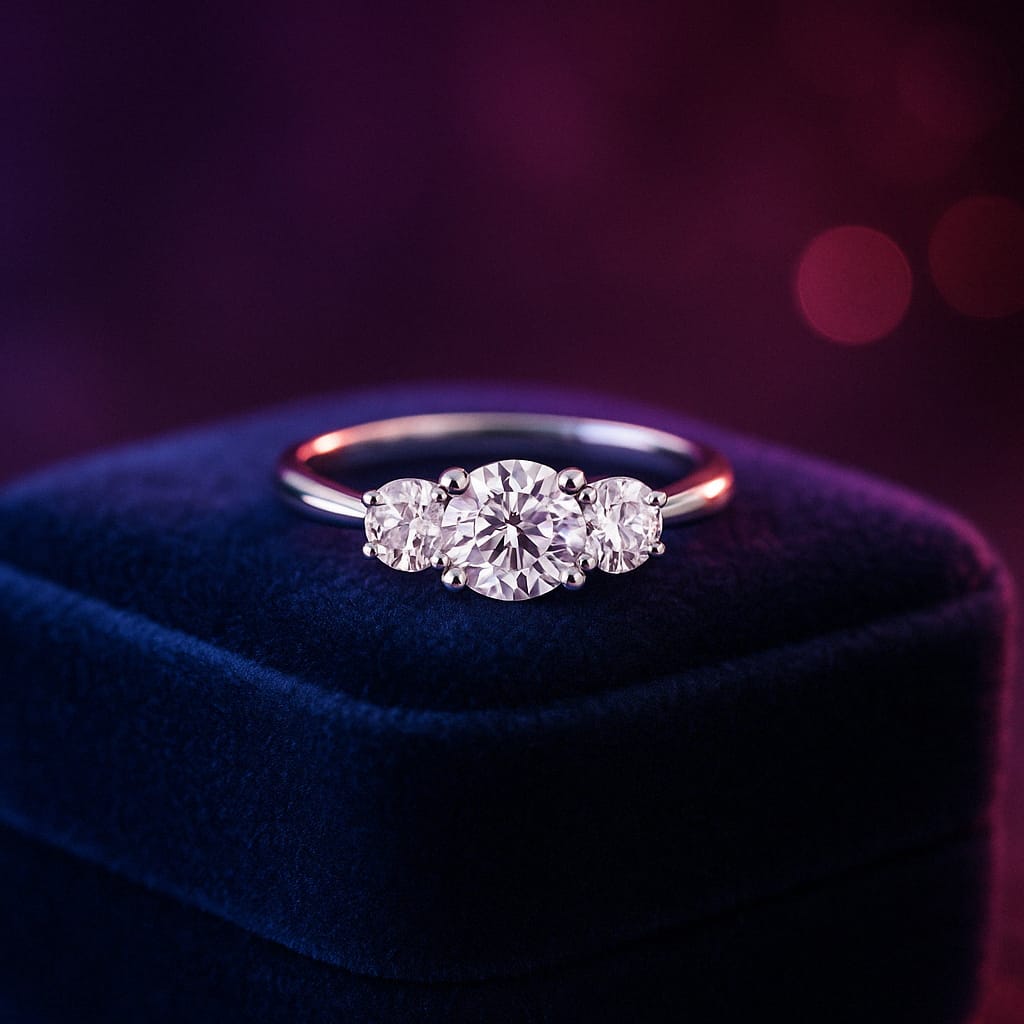 Dream natural diamond trinity ring 1.08 (ctw) in 14k white gold