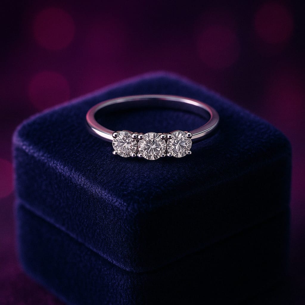 Lovable trinity ring 0.24 (ctw) in 14k gold