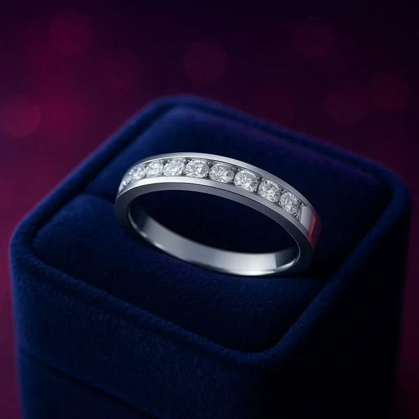 0.30 CTW Hopeless romantic channel setting semi-eternity diamond ring