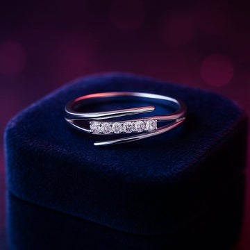 Promise ring 0.10 (ctw) in 10k white gold