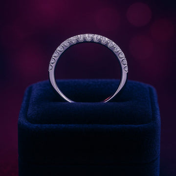 Bague semi-éternité Glamour &amp; Glitz 1,00 (ctw) en or blanc 14 carats 