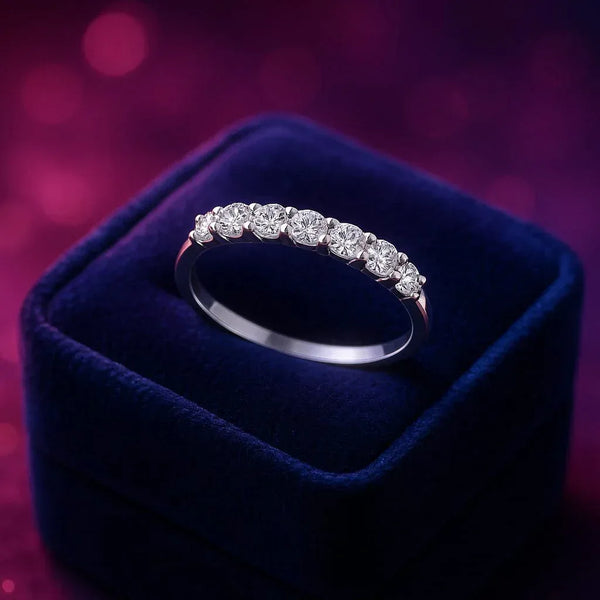 Semi-eternity diamond ring 0.30 (ctw) in 14k white gold
