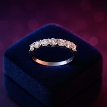 Galery  semi-eternity ring lab-Grown diamond 0.70 (ctw) in 14k gold