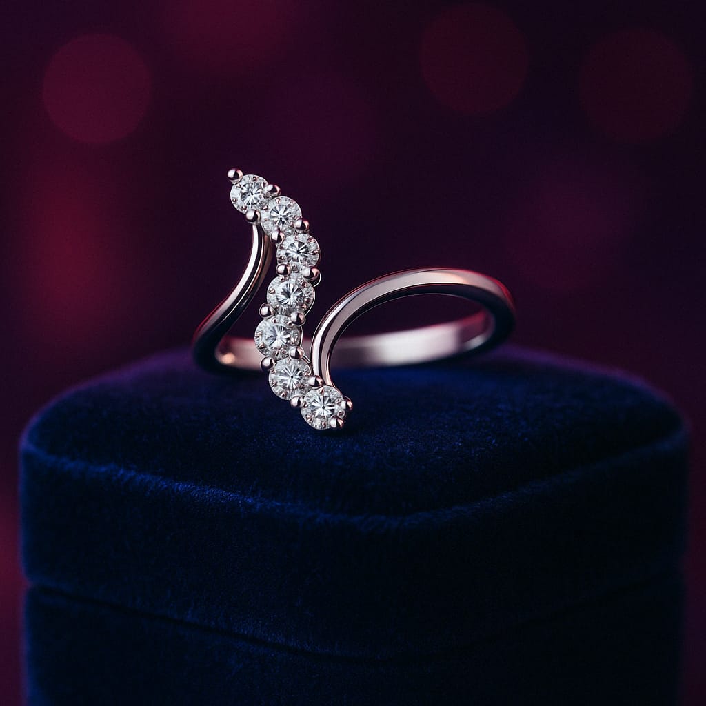 Bague diamant tosade 0,31 (ct) en or 14 carats 