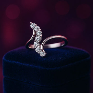 Bague diamant tosade 0,31 (ct) en or 14 carats 
