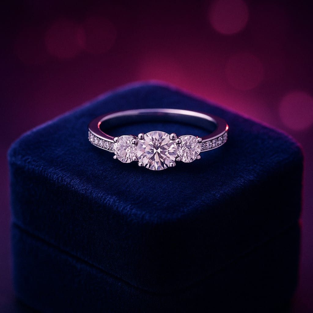 Diamond engagement anniversary ring 0.42 (ctw) in 14k rose gold