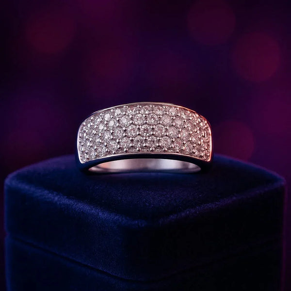 Multi stone diamond cocktail ring 0.70 (ctw) in 14k white gold