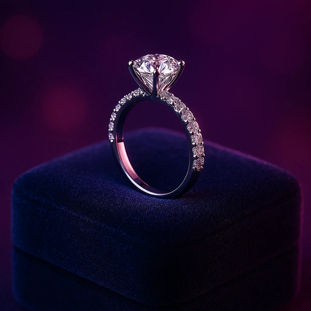 Classic solitaire engagement ring 2.53 (ctw) D VS1 in 14k white gold