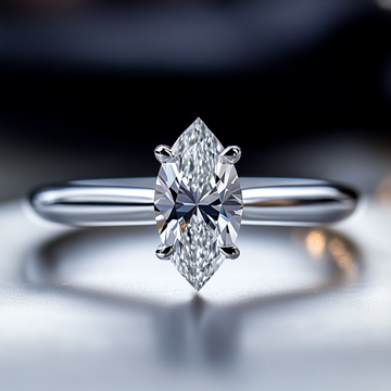 Marquise Lab-grown diamond solitaire engagement ring 0.73 (ctw) 14k gold