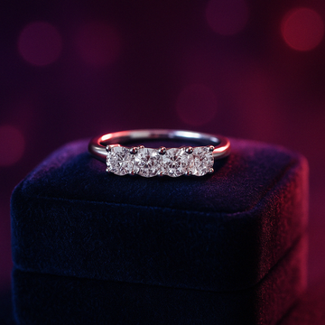 Bague de fiançailles semi-éternité taille princesse, ensemble 1.01 (ctw)