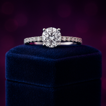 Natural diamonds engagement ring 1.35 (ctw) in 14k white gold