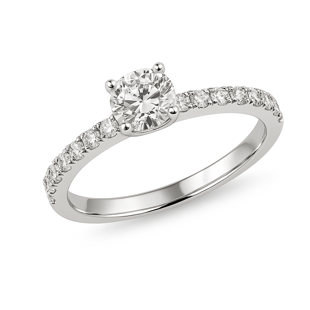 Lab-grown solitaire diamond ring 0.51+0.34 (ctw) in 14k gold