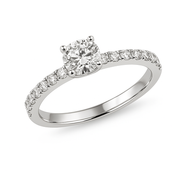 Lab-grown solitaire diamond ring 0.51+0.34 (ctw) in 14k gold