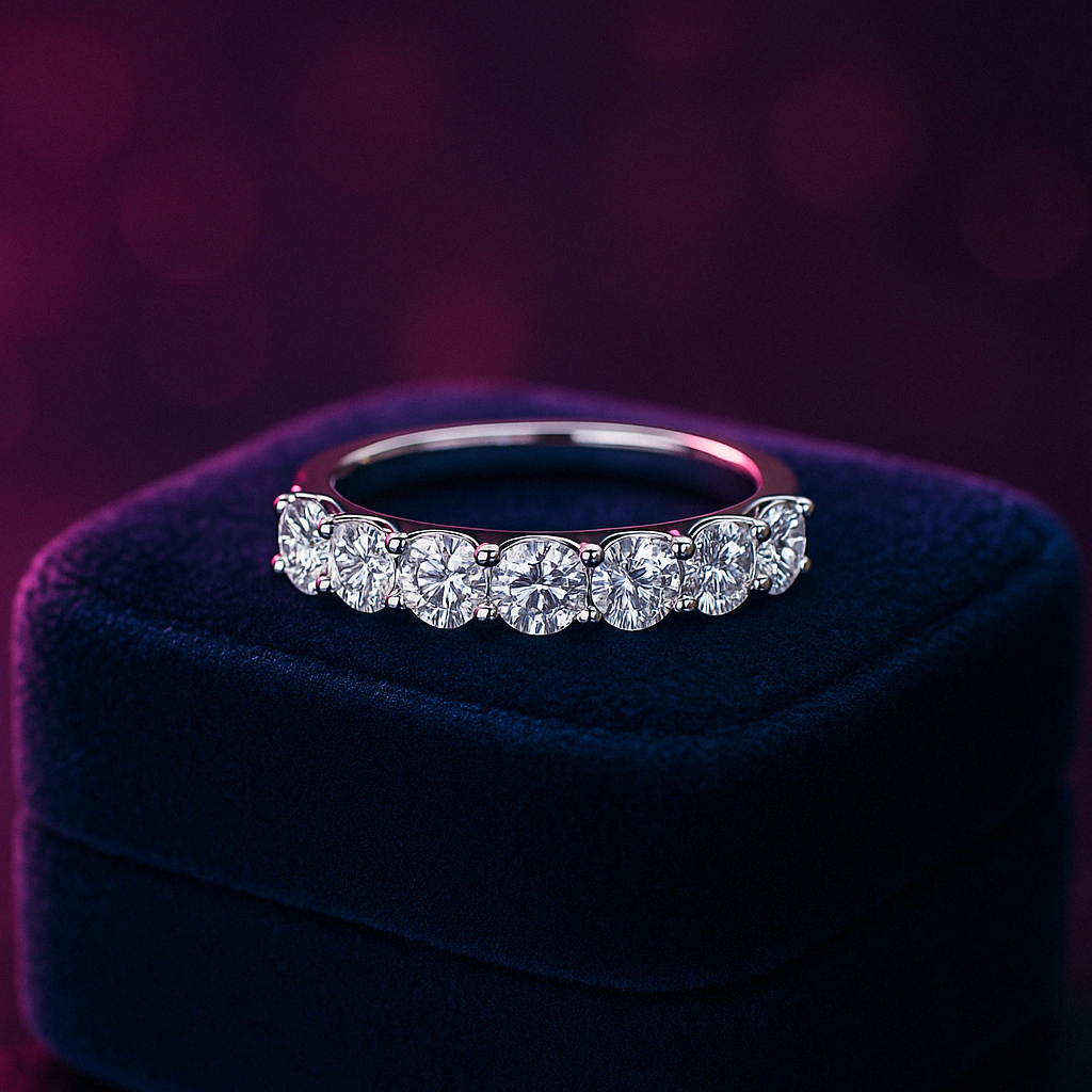 Elegant semi-eternity ring 1.75 (ctw) in 14 gold
