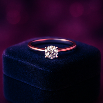 Bague de fiançailles solitaire classique 0,20 (ctw) en or jaune 14 carats