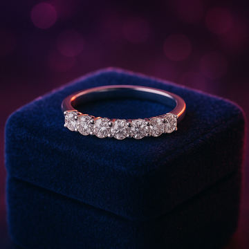 Anniversary semi-eternity diamond ring 0.86 (ctw) in 14k yellow gold