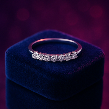 Shinny semi-eternity diamond ring 0.50 (ctw) in 14k white gold