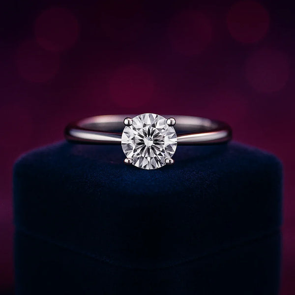 Natural diamond GIA solitaire engagement ring 1.00 (ctw) in 14k gold