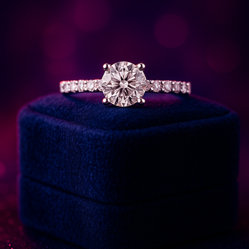 Lab-grown solitaire diamond ring 0.51+0.34 (ctw) in 14k gold