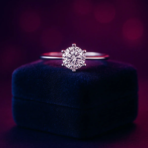 lab-grown solitaire ring 1.20 (ctw)14k gold