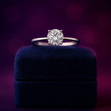 Platinum Solitaire Lab-Grown diamond ring 1.01 (ctw) 14k gold