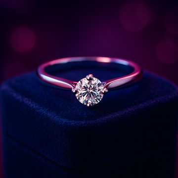 Lab-grown solitaire engagement ring 0.51 (ctw) 14k white gold