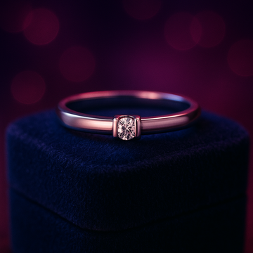 Round brilliant solitaire engagement ring 0.20 (ctw) in 14k white gold