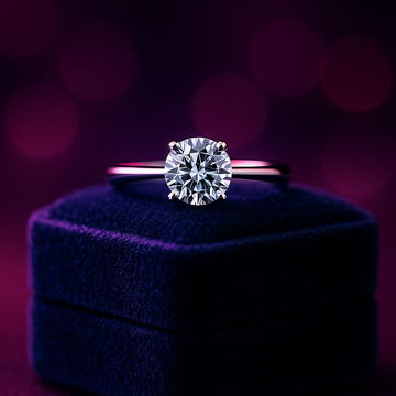 Bague de fiançailles solitaire cultivée en laboratoire 1,00 (ctw) or 14 carats
