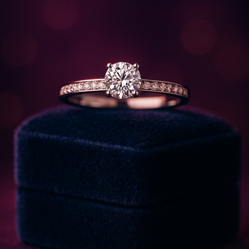 Bague diamant solitaire taille princesse 1,36 (ct) en or 14 carats