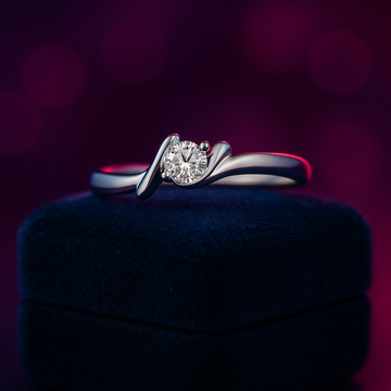 Graceful solitaire engagement ring 0.10 (ctw) in 10k yellow gold