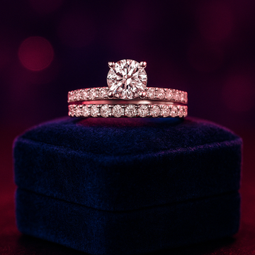1.38 Carat (ctw) Round Lab-Grown Diamond wedding Set in 14k White Gold