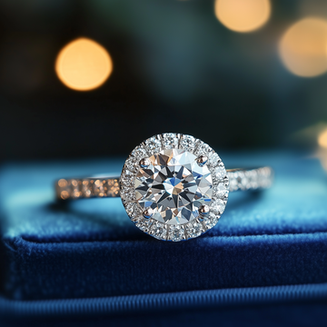 Omg engagement halo ring 1.51 (ctw) in 14k white gold