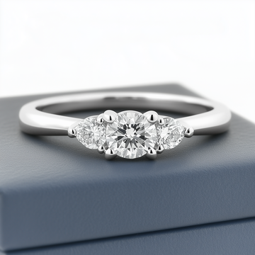 Dream natural diamond trinity ring 1.08 (ctw) in 14k white gold