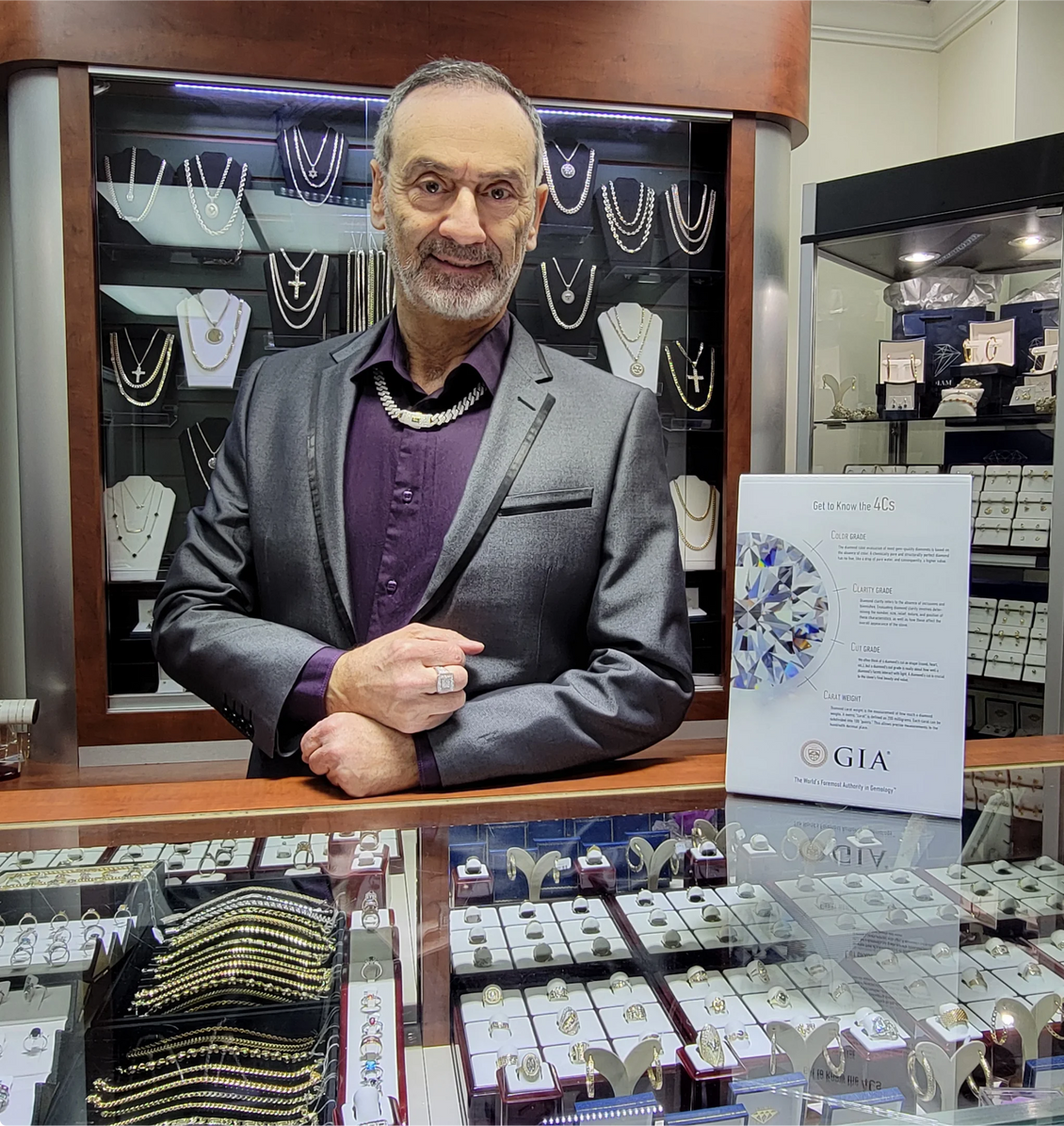 Dr. Diamond in the GDM showroom